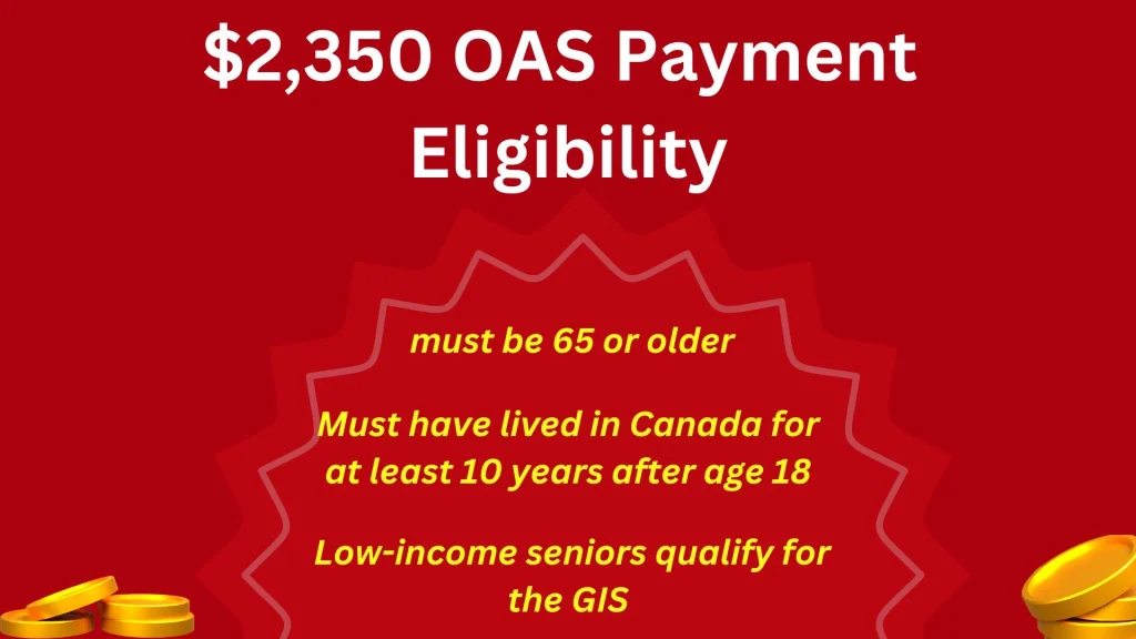 $2,350 OAS Payment Eligibility