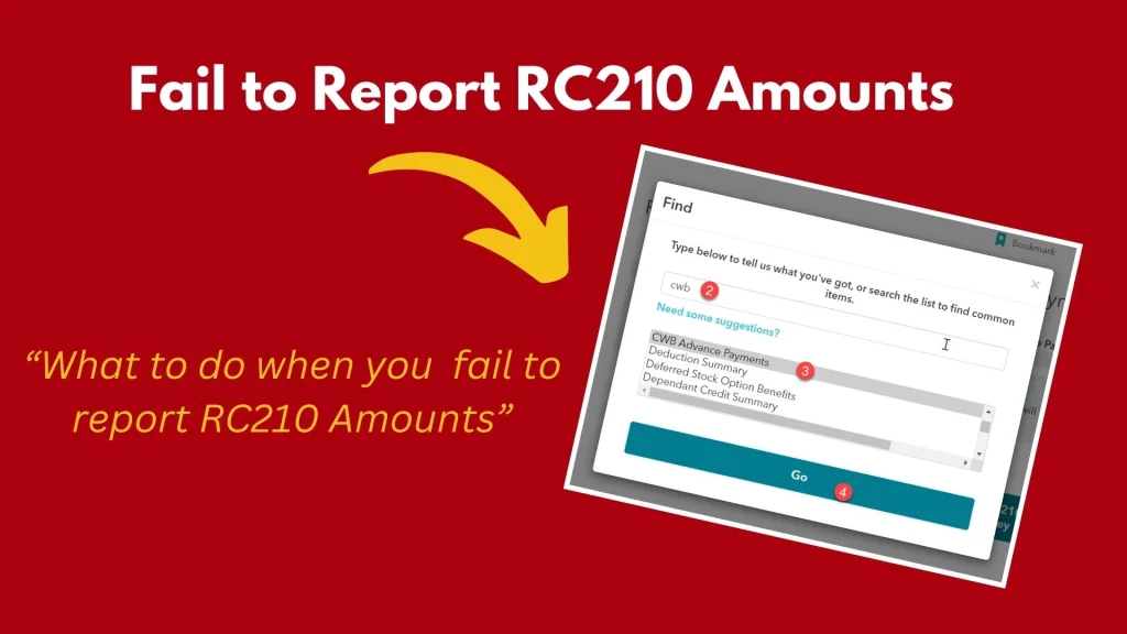 Fail to Report RC210 Amounts for 2025