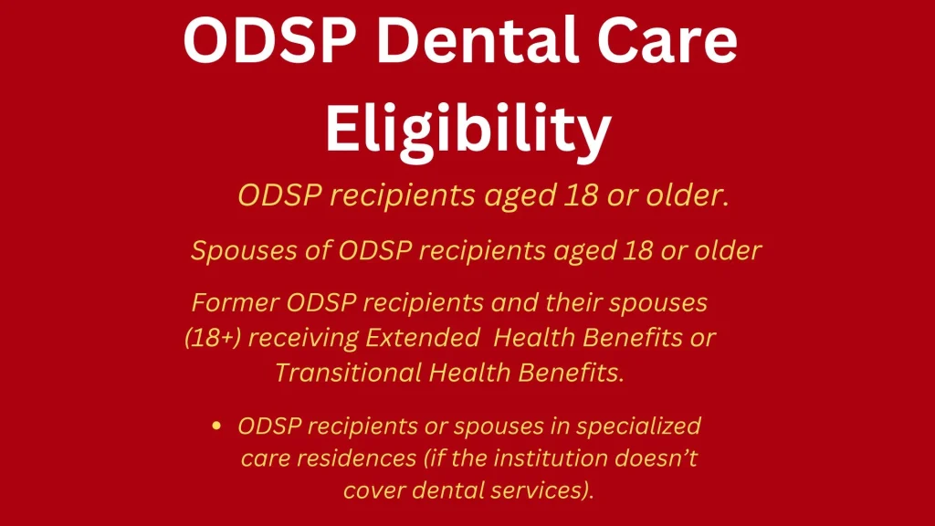 ODSP dental eligibility